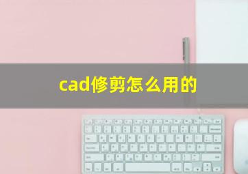 cad修剪怎么用的