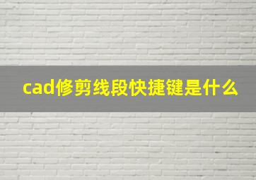 cad修剪线段快捷键是什么