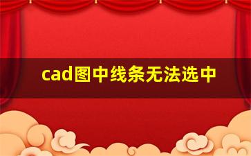 cad图中线条无法选中