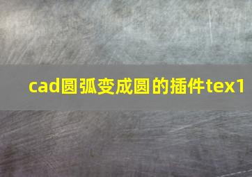 cad圆弧变成圆的插件tex1