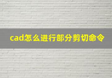 cad怎么进行部分剪切命令