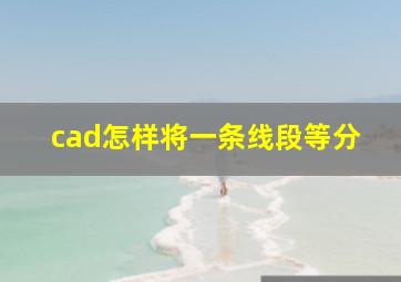 cad怎样将一条线段等分