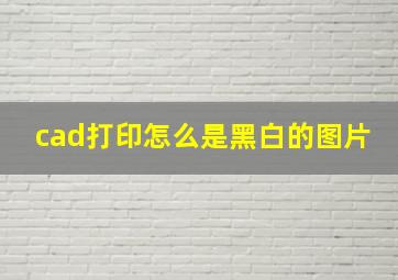 cad打印怎么是黑白的图片