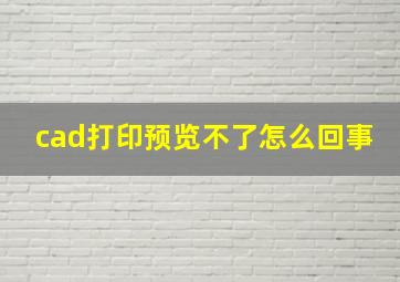 cad打印预览不了怎么回事