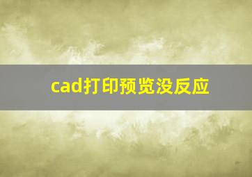 cad打印预览没反应