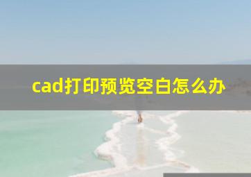 cad打印预览空白怎么办