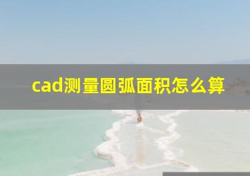 cad测量圆弧面积怎么算