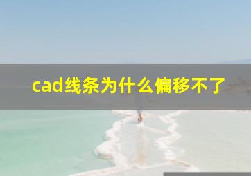 cad线条为什么偏移不了