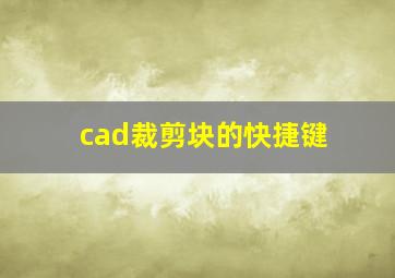 cad裁剪块的快捷键