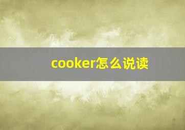 cooker怎么说读