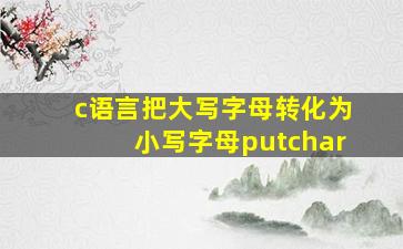 c语言把大写字母转化为小写字母putchar