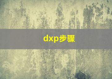 dxp步骤