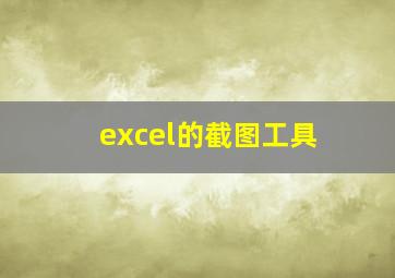 excel的截图工具