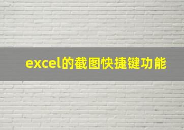 excel的截图快捷键功能