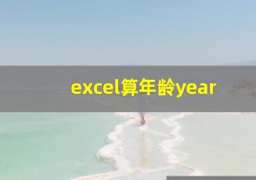 excel算年龄year