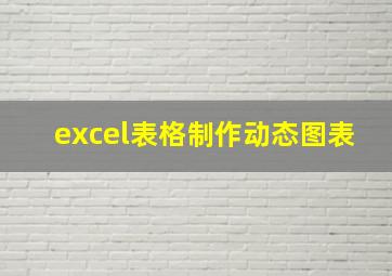 excel表格制作动态图表