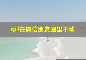 gif在微信朋友圈里不动