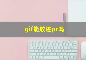 gif能放进pr吗