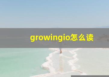 growingio怎么读