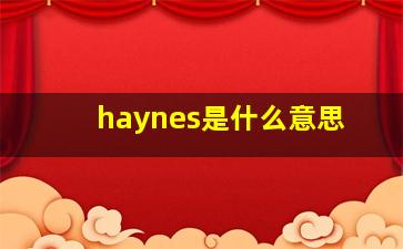 haynes是什么意思