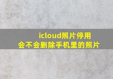 icloud照片停用会不会删除手机里的照片