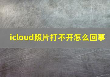 icloud照片打不开怎么回事