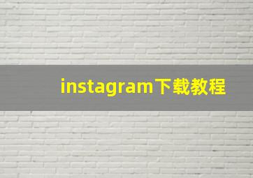 instagram下载教程