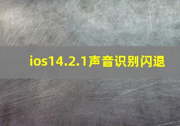 ios14.2.1声音识别闪退