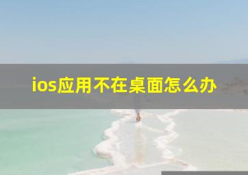 ios应用不在桌面怎么办