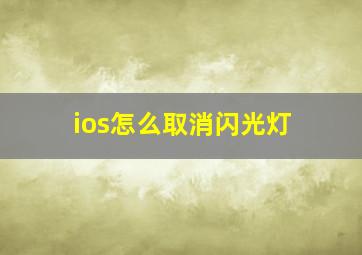 ios怎么取消闪光灯