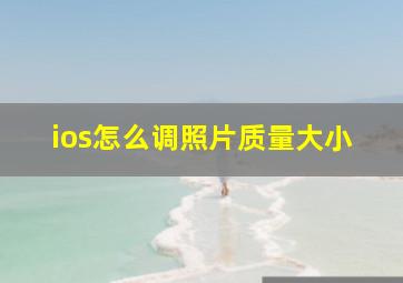 ios怎么调照片质量大小