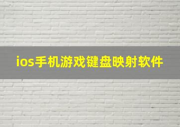 ios手机游戏键盘映射软件