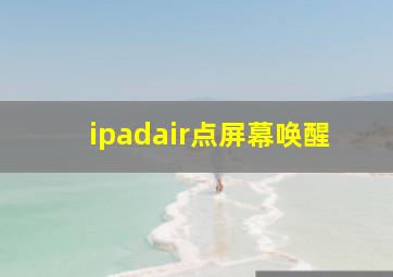 ipadair点屏幕唤醒