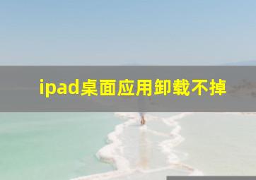 ipad桌面应用卸载不掉