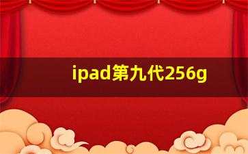 ipad第九代256g