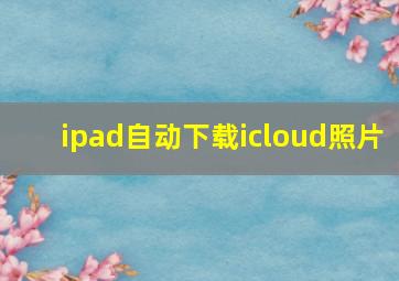 ipad自动下载icloud照片