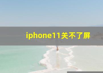 iphone11关不了屏