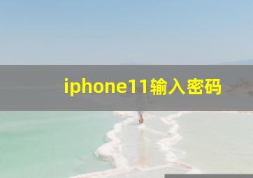 iphone11输入密码