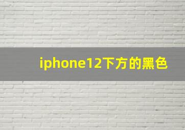 iphone12下方的黑色