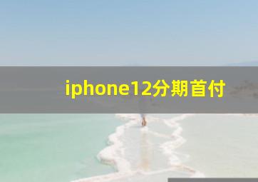 iphone12分期首付