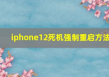 iphone12死机强制重启方法