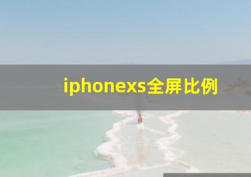 iphonexs全屏比例