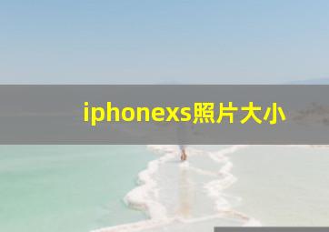 iphonexs照片大小