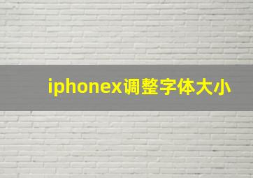 iphonex调整字体大小