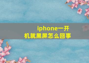 iphone一开机就黑屏怎么回事