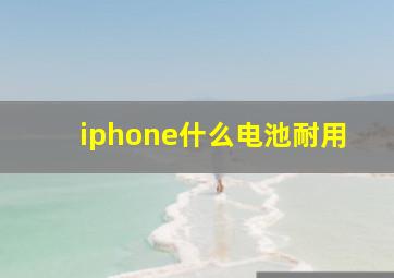 iphone什么电池耐用