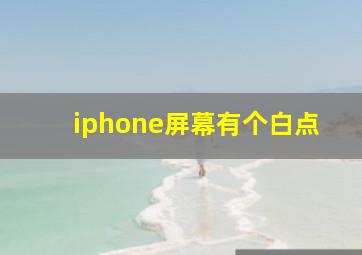 iphone屏幕有个白点