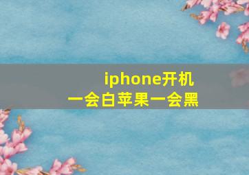 iphone开机一会白苹果一会黑