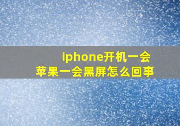 iphone开机一会苹果一会黑屏怎么回事