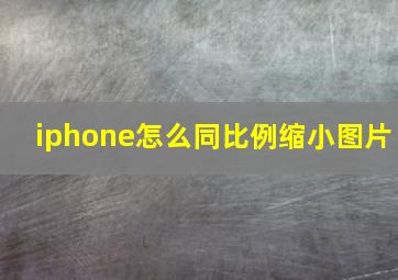 iphone怎么同比例缩小图片